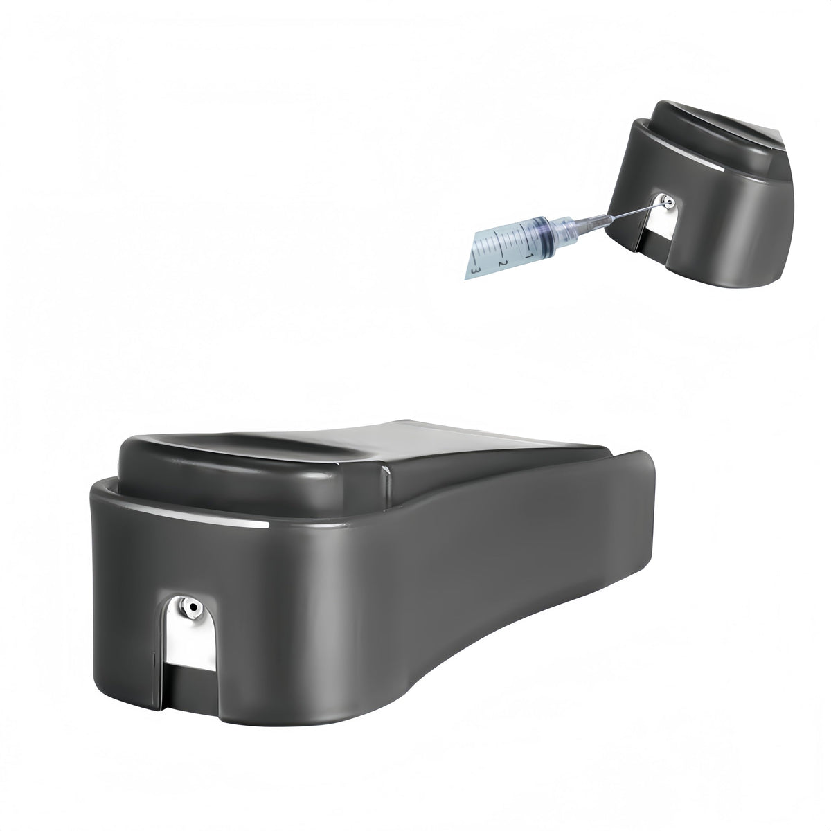 Black matte finish needle tip clipper with stainless steel blade, compact design