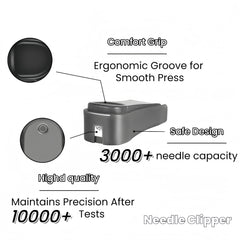 Portable, pocket-sized clipper dimensions 3.43 x 1.38 x 1.18 inches