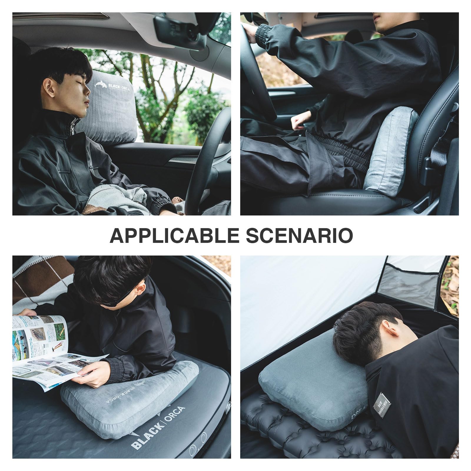 BLACK ORCA uses a versatile design for hammock car or tent sleep