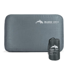 BLACK ORCA memory foam camping pillow outer view for compact travel comfort