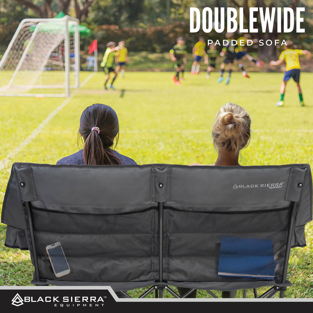 Black Sierra DoubleWide Sofa is versatile for beach, tailgate, and RV use