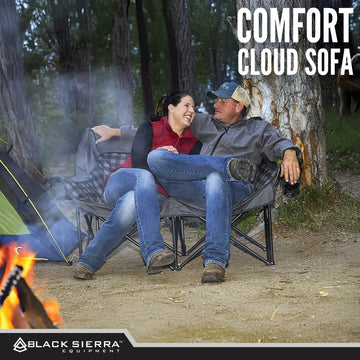 Black Sierra Equipment 600D poly oxford fabric close-up shows rugged outdoor durability