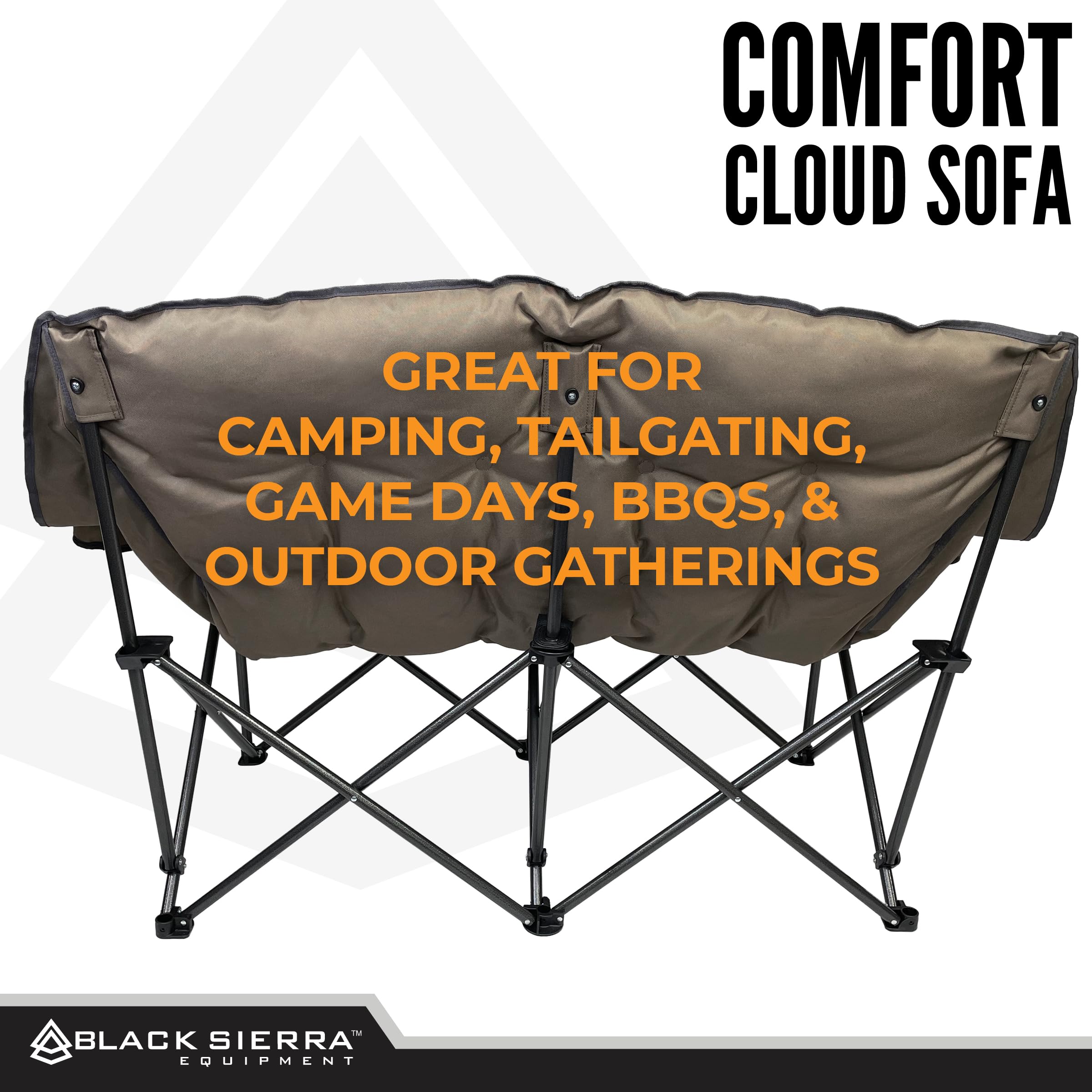 Black Sierra Equipment oversized design accommodates two with ample space