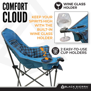 Black Sierra Equipment tailgate scene highlights ample seating at a crowded event.