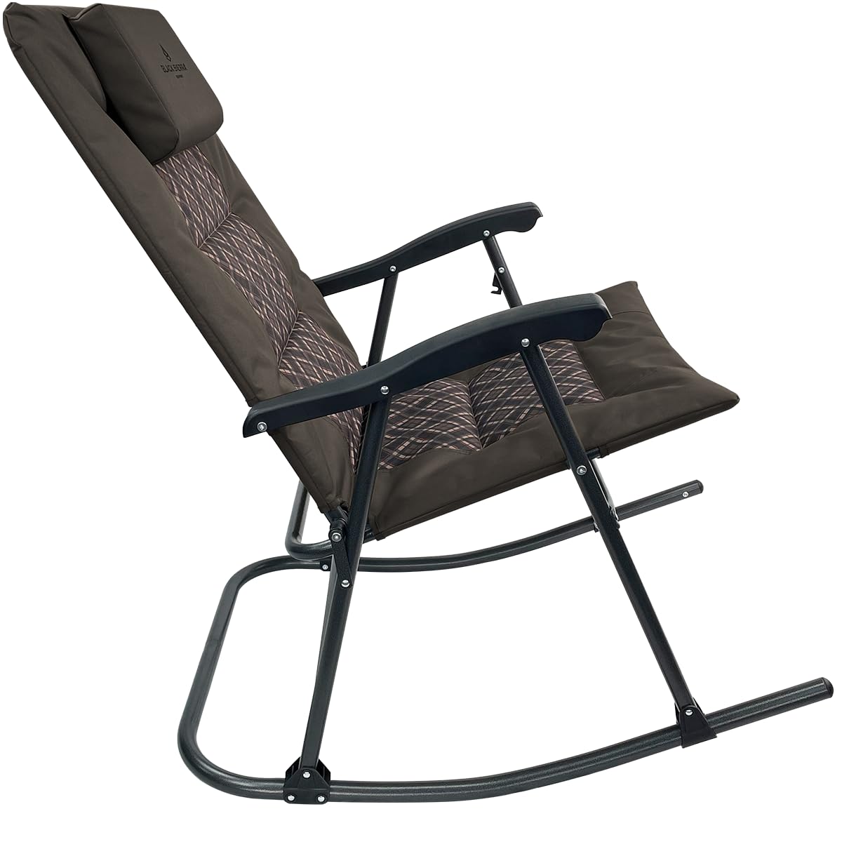 Black Sierra High Back Rocking Chair 300 lb capacity supports bigger loads