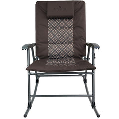 Black Sierra High Back Rocking Chair in camping setup for relaxed evenings