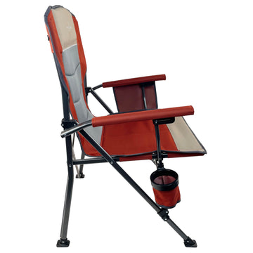 Black Sierra Oversized Camping Chair packed in carry bag for easy transport.