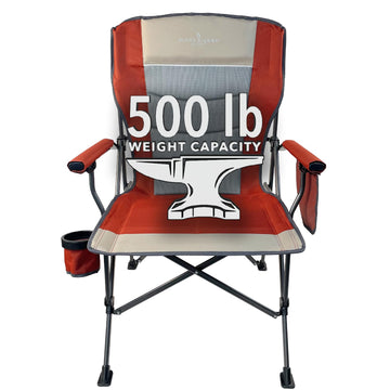 Black Sierra Oversized Camping Chair open, ready for all-day comfort on any outdoor outing.