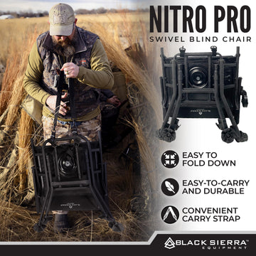 Black Sierra XL Swivel Chair supports up to 300 lbs