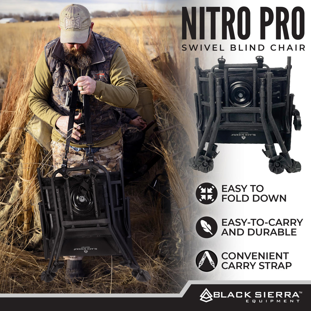 Black Sierra XL Swivel Chair supports up to 300 lbs