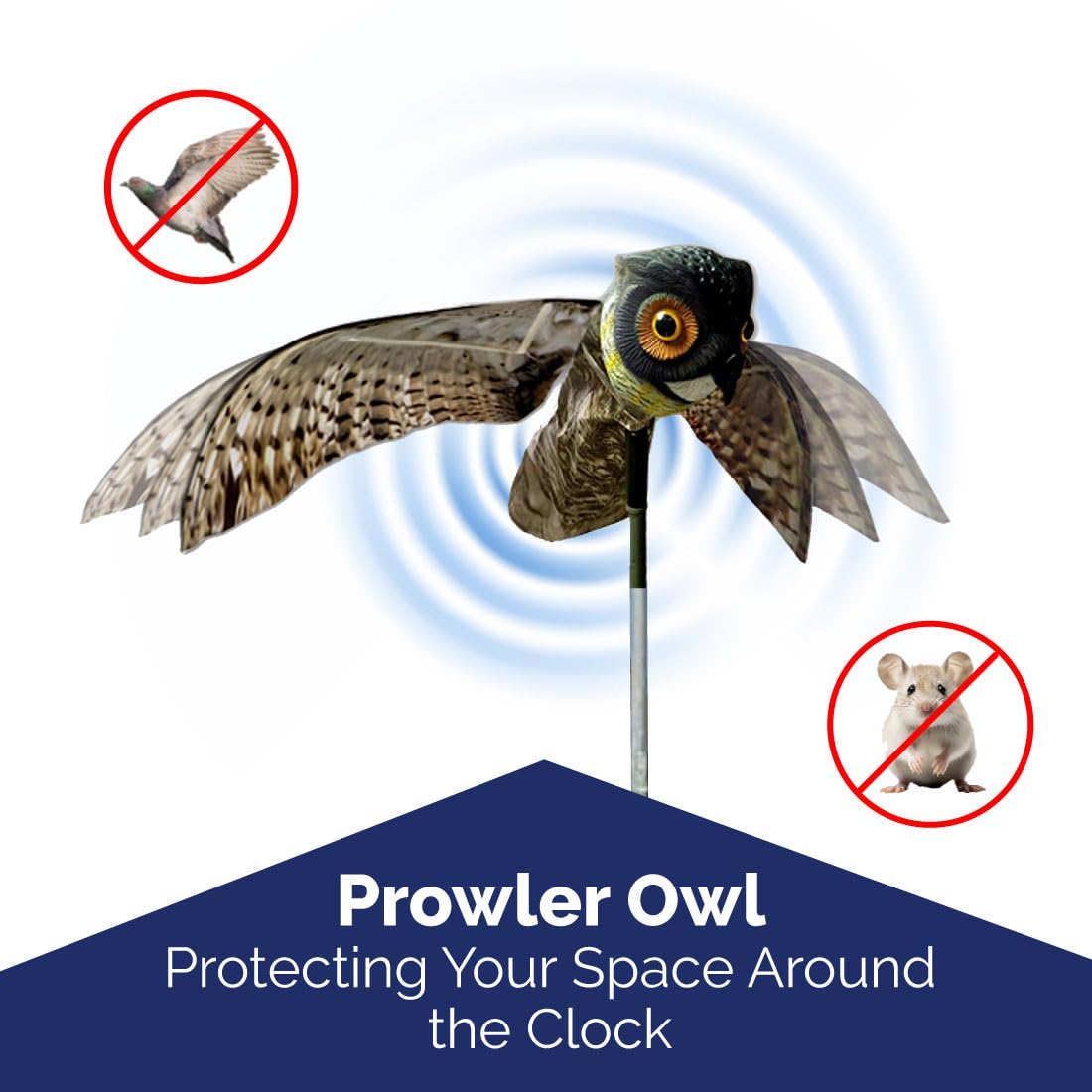 Black small Prowler Owl decoy