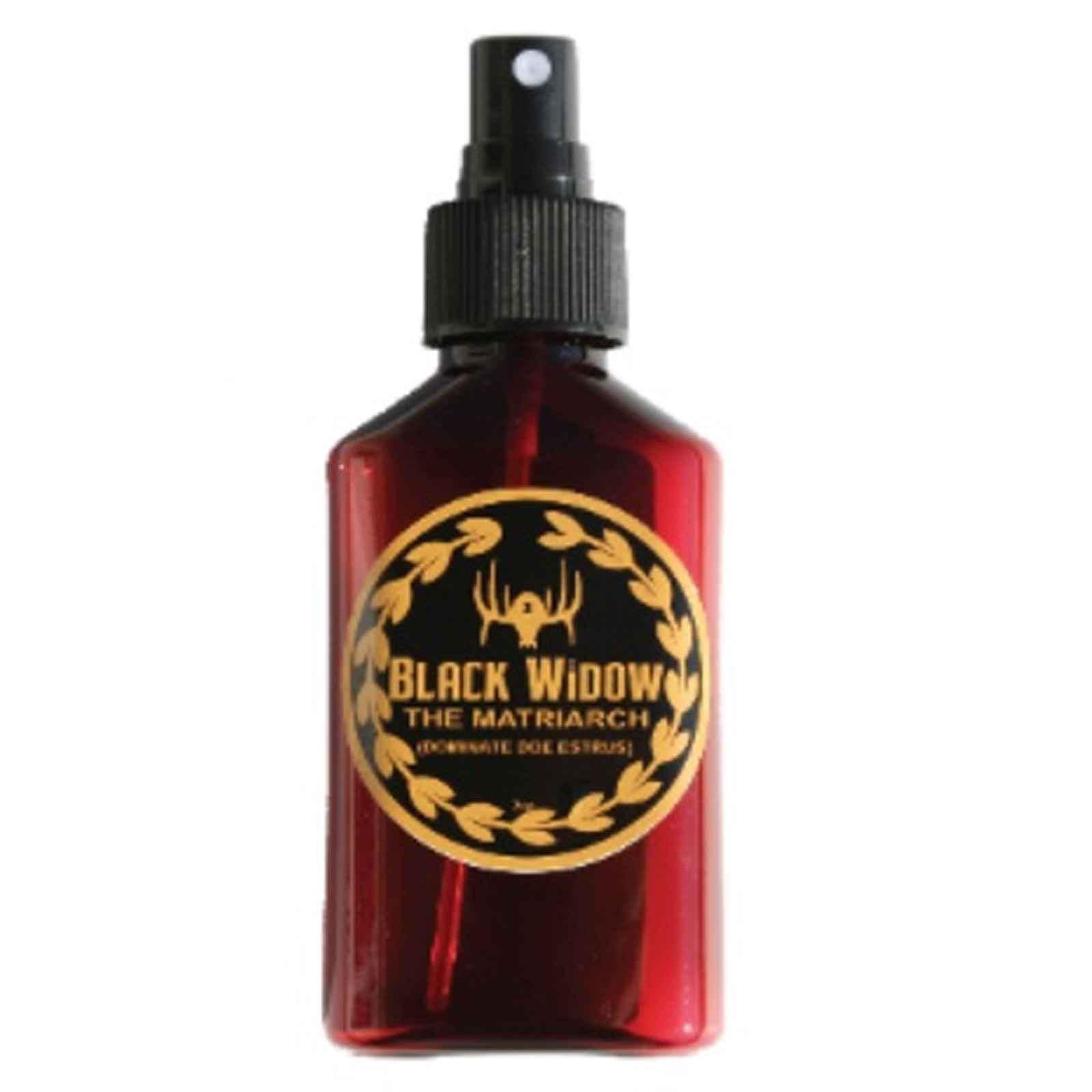 Black Widow Matriarch premium estrus urine bottle, collected at peak cycle for selective breeding insights.