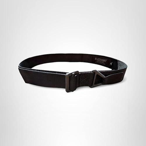 BLACKHAWK CQB/Rigger's Belt worn on gear, rugged design for versatile hunting setups.