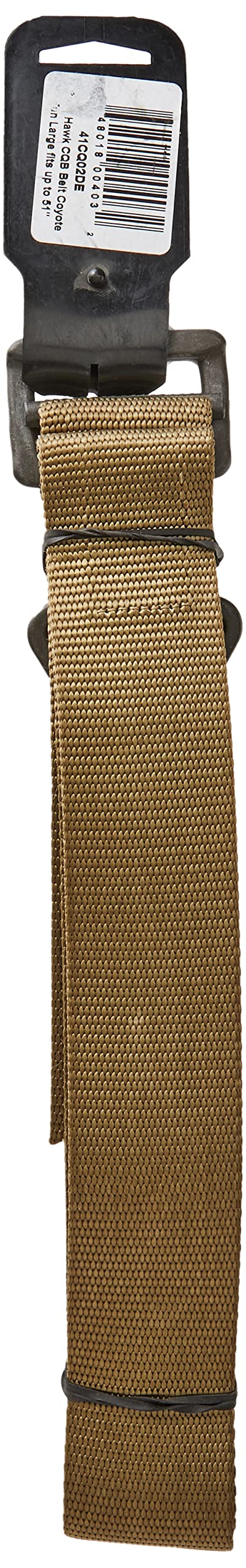 Close-up of parachute-grade buckle and 1.75-inch webbing on BLACKHAWK belt