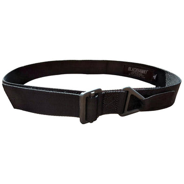 BLACKHAWK CQB/Rigger's Belt close-up shows parachute-grade buckle and rugged finish.
