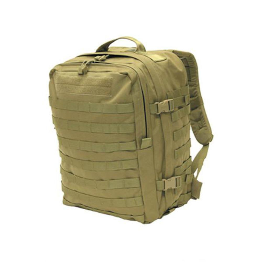 BLACKHAWK Special Operations Medical Backpack olive drab opens fully for rapid gear access.