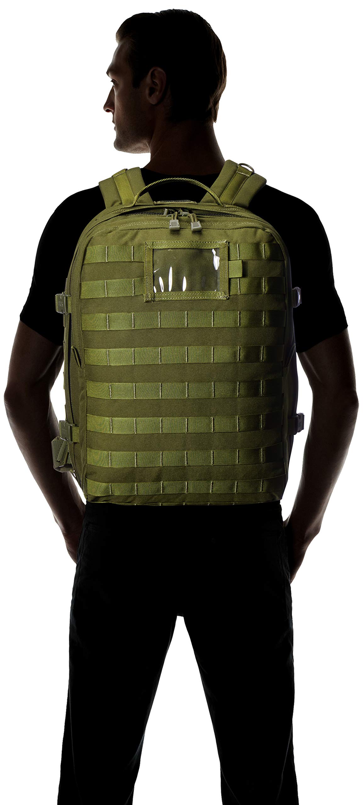 BLACKHAWK Special Operations Medical Backpack olive drab padded straps provide comfortable wear on long patrols.