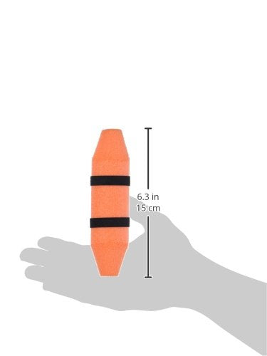 Blakemore 436 6in Rod Floater – Black/Yellow/Orange, packaging/back view