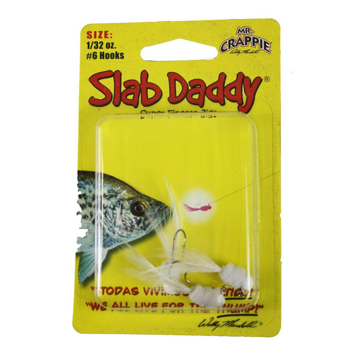 Blakemore Mr Crappie Slab Daddy Hook-Pack of 3 – White/White/White, 1/8 Ounce