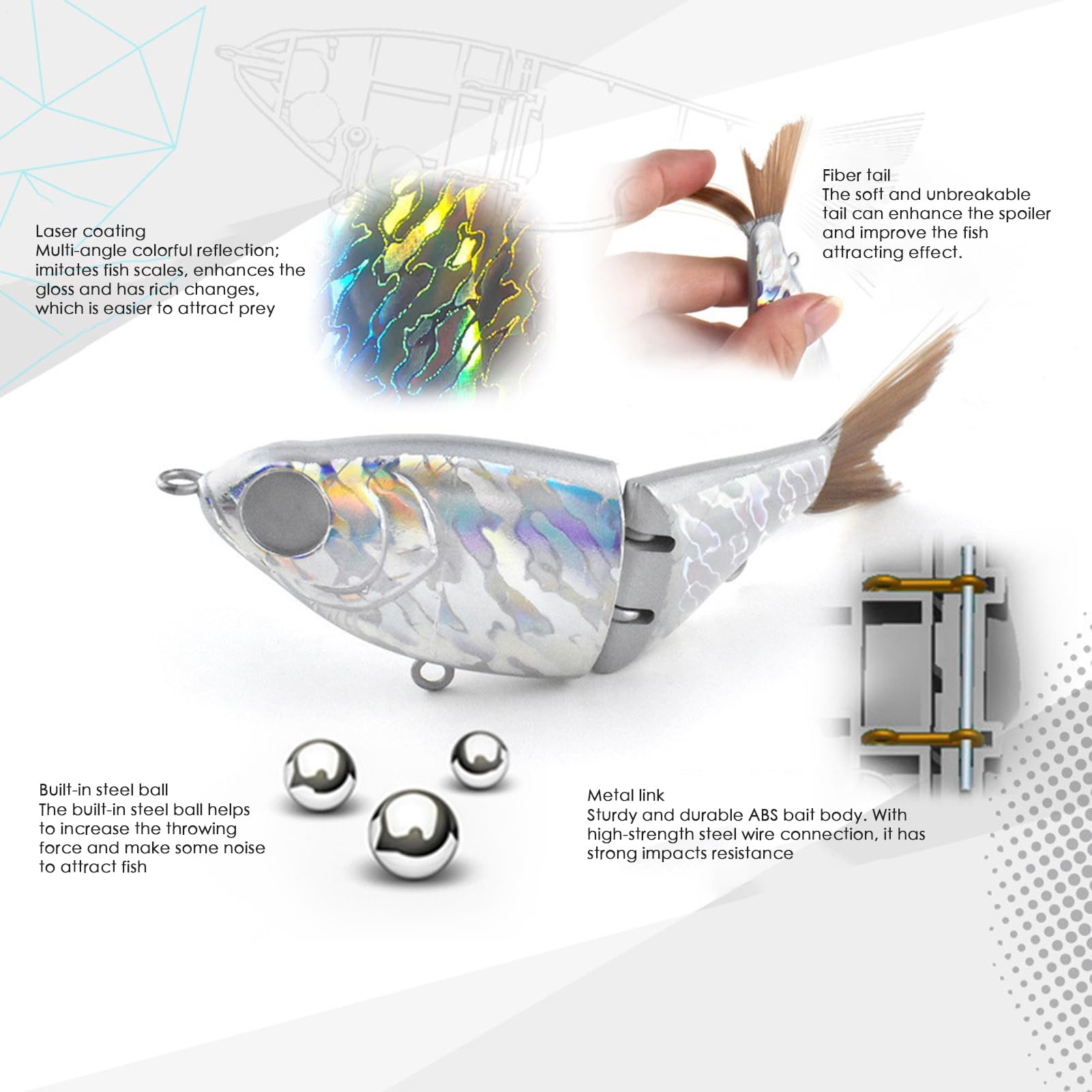 Blank Baits freshwater and saltwater compatibility close-up signaling versatile fishing tool