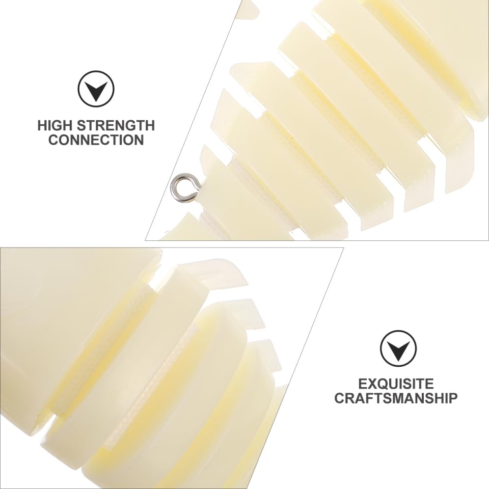 Beige simulation fishing lure close-up