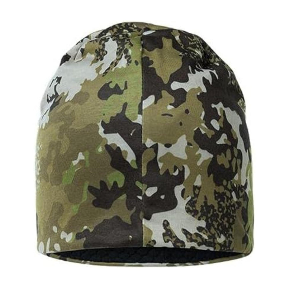 Blaser Huntec camouflage beanie with 4-way stretch for secure fit during activity.