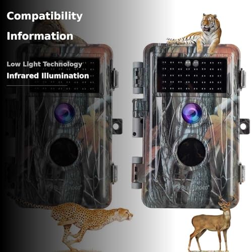 BlazeVideo trail camera IP66 rating close-up emphasizes weatherproof durability for any season.