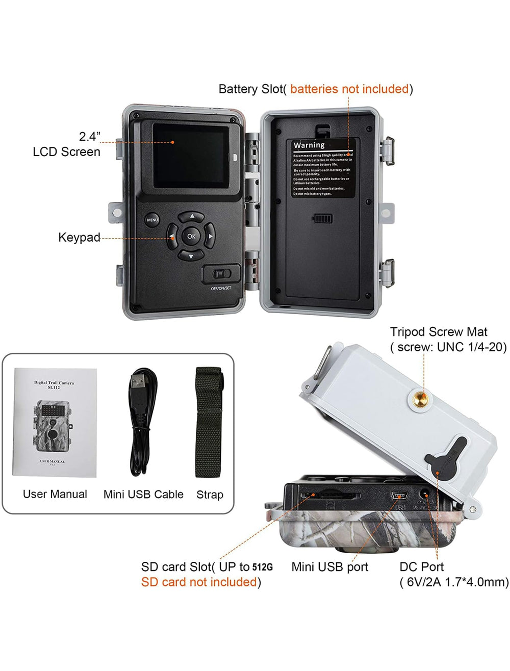 BlazeVideo trail camera setup menu screen shows easy field configuration.