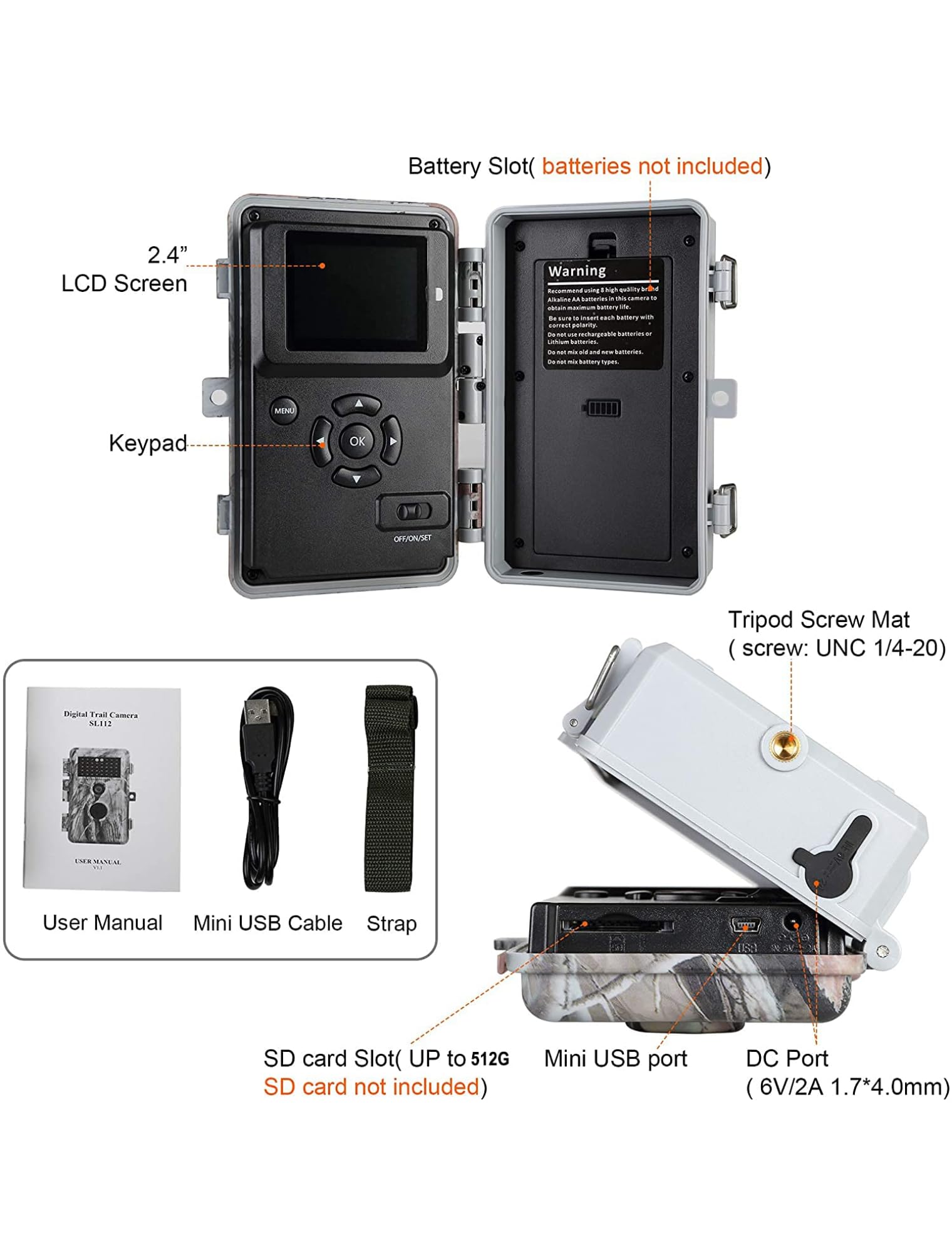 BlazeVideo trail camera setup menu screen shows easy field configuration.