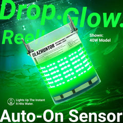 BLAZHUNTOR auto-on submersible light activated in water for quick setup