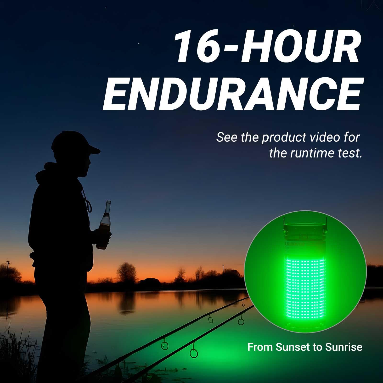 BLAZHUNTOR cordless underwater lamp with built-in battery for flexible casting.