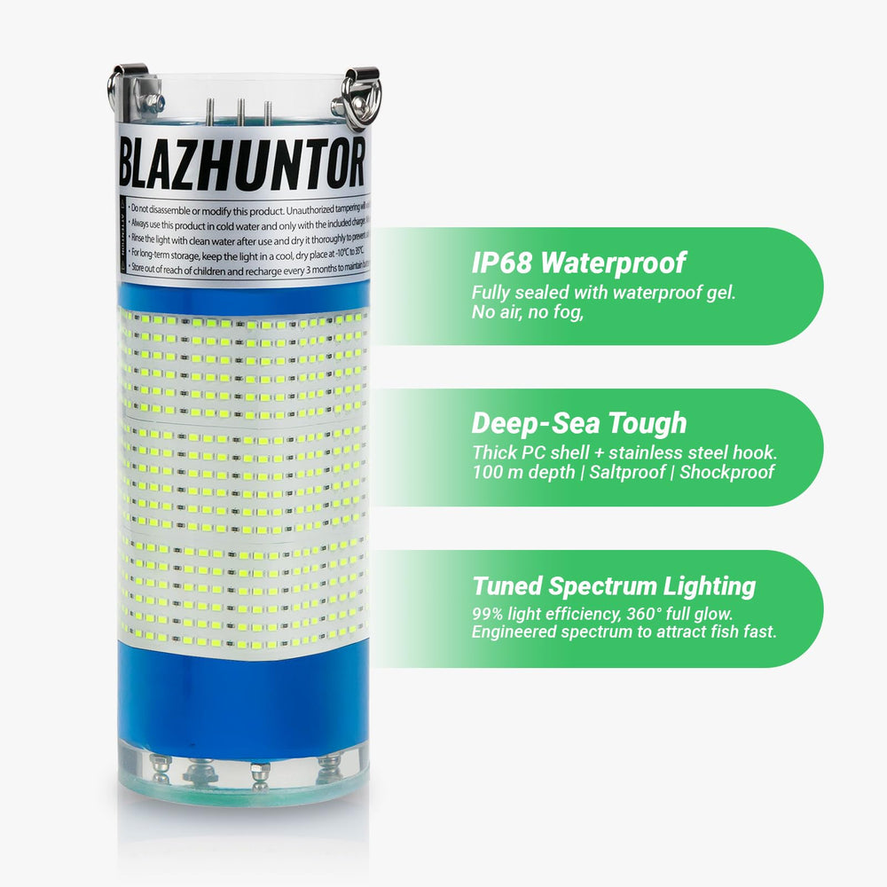 BLAZHUNTOR dock and lake use lighting improves visibility and safety.
