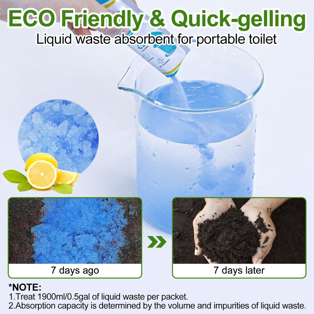 BLIKA eco-absorbent gel powder shown for odor control