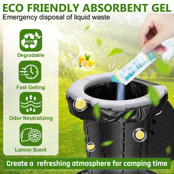 BLIKA eco absorbent gel powder used to control liquid and odor.