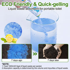 BLIKA eco-absorbent gel powder shown for odor control