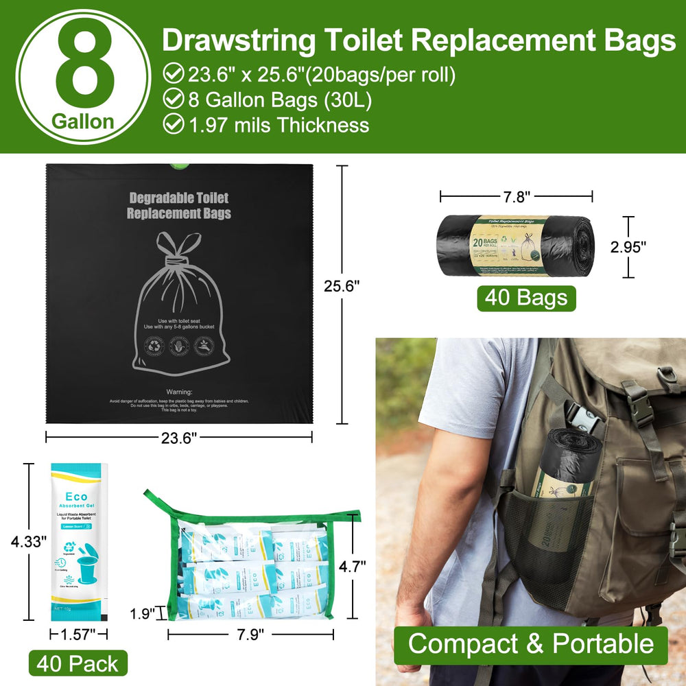BLIKA heavy-duty 8-gallon bags ideal for rugged camping use
