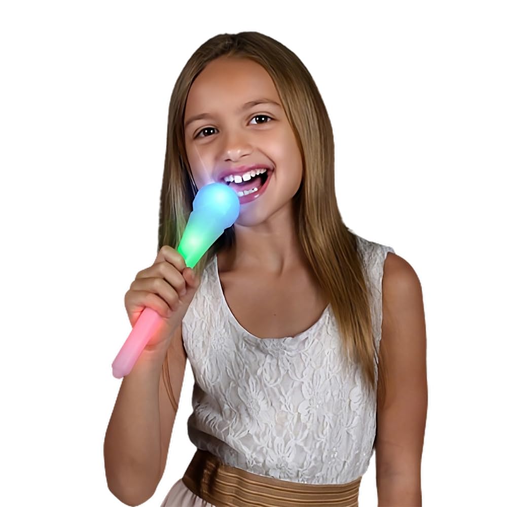 Blinkee sound-activated LED microphone with color cycling for dynamic party vibes.