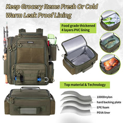 BLISSWILL fishing backpack with rod holders enables quick access during outings.
