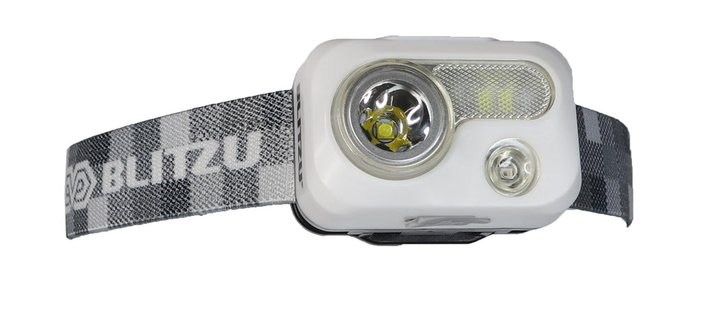 BLITZU headlamp on a runner's trail offers hands-free lighting for safety