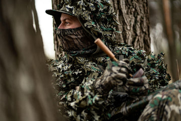 BLOCKER OUTDOORS Face Mask nose-tab detail highlights custom fit.