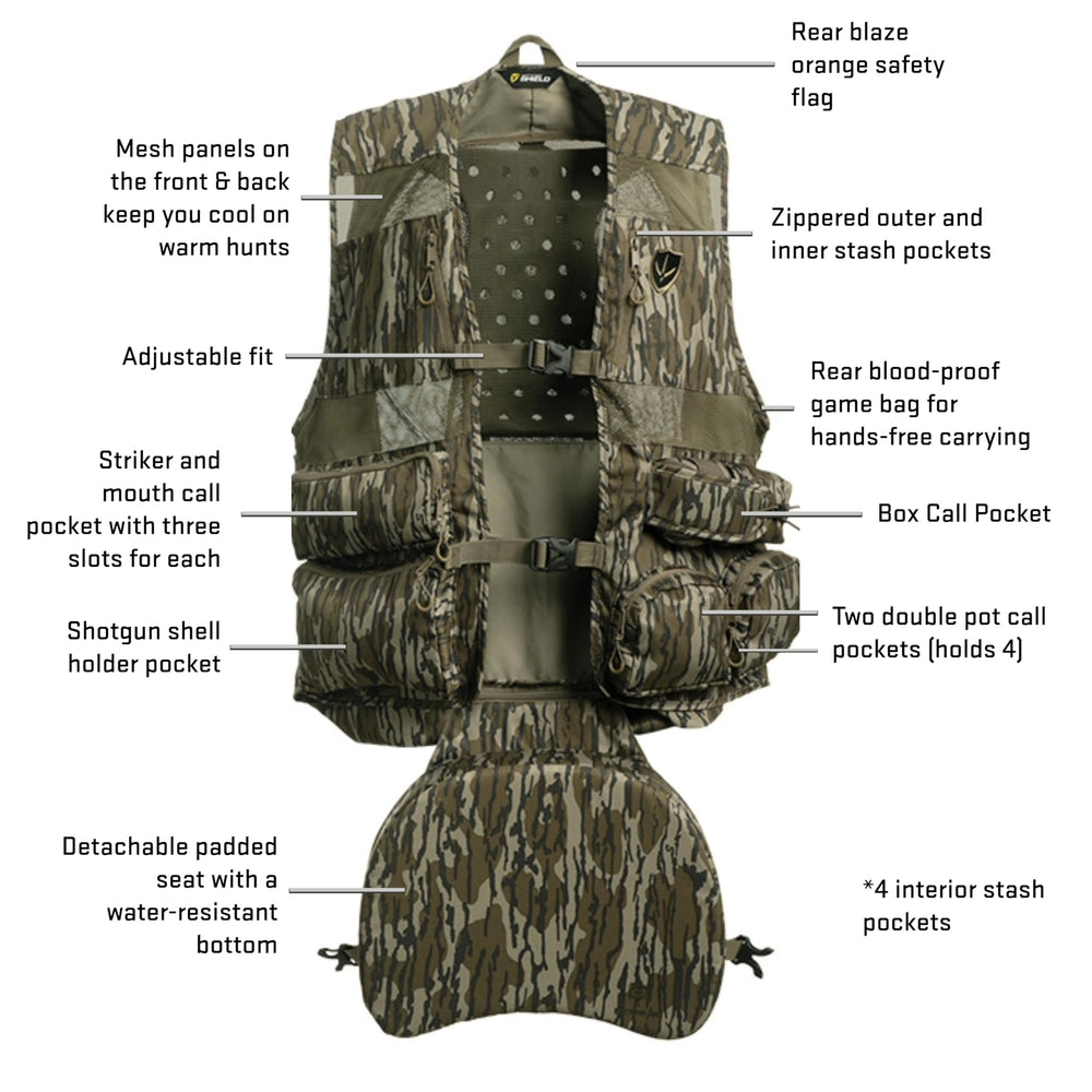 BLOCKER OUTDOORS Finisher Pro II vest blaze orange flag boosts field visibility