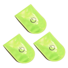 Bloepum 3X LED safety light clipped to a bag for high visibility during dusk.
