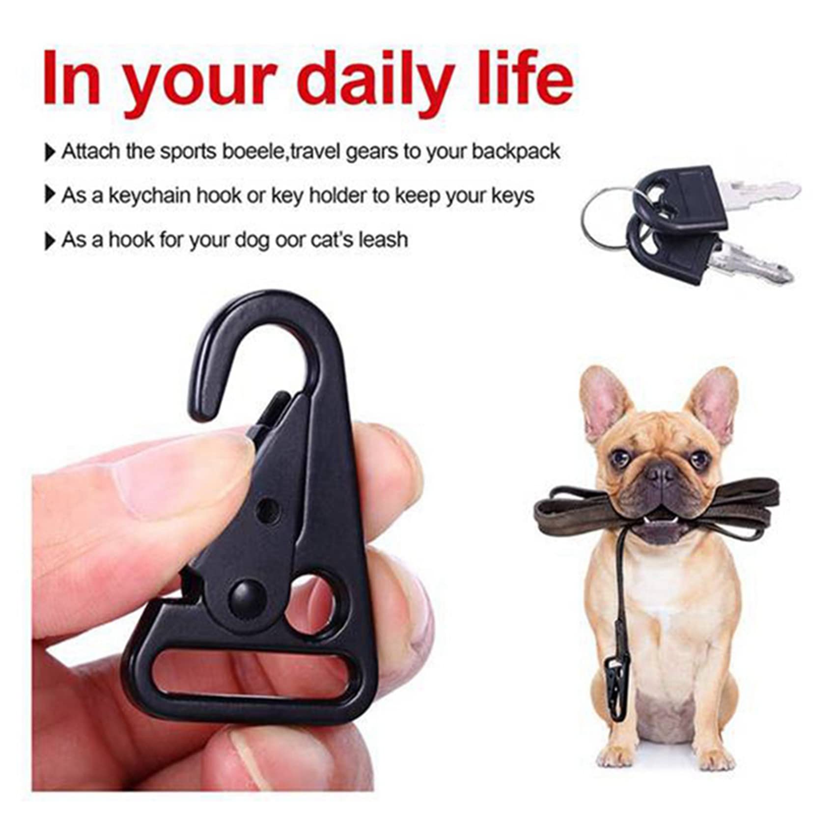 Bloepum hiking camping clip durable metal for outdoor activities.