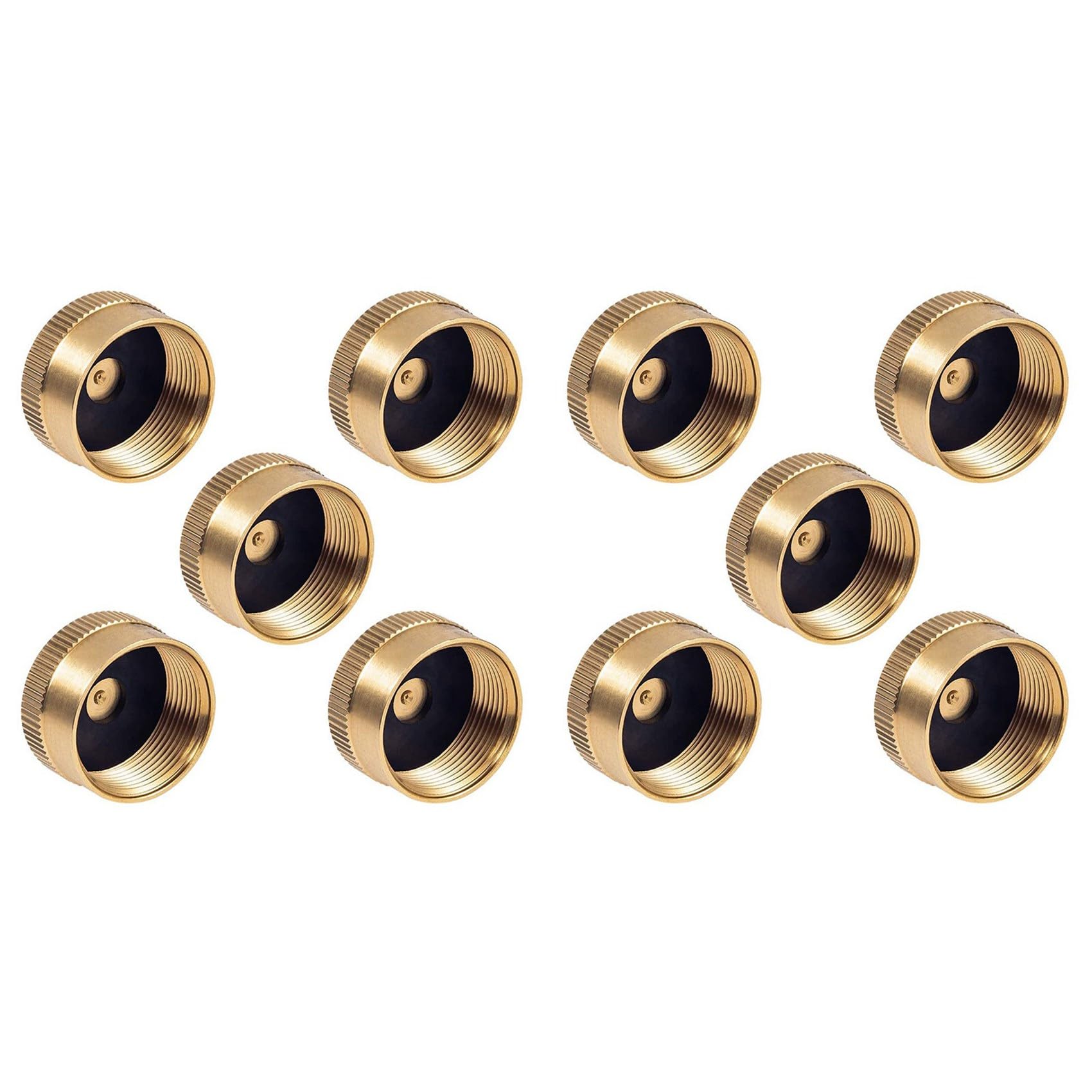Bloepum solid brass refill cap for 1 lb bottle seals securely for camping