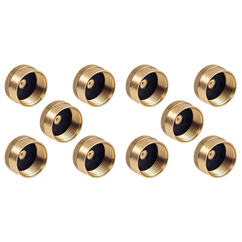 Bloepum solid brass refill cap for 1 lb bottle seals securely for camping