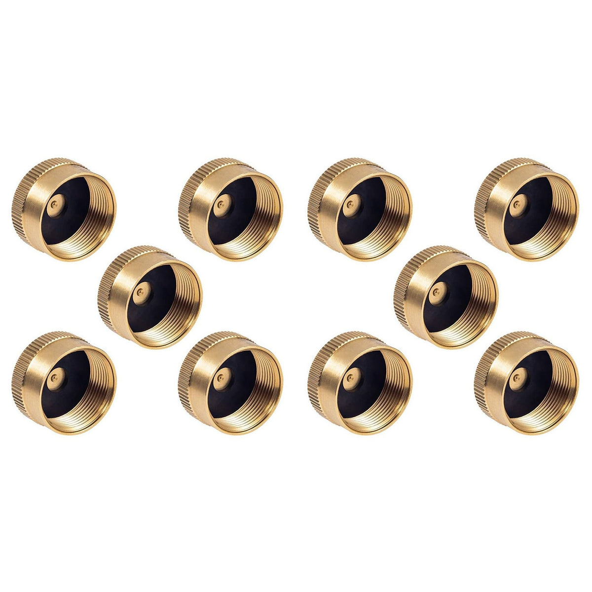 Bloepum solid brass refill cap for 1 lb bottle seals securely for camping