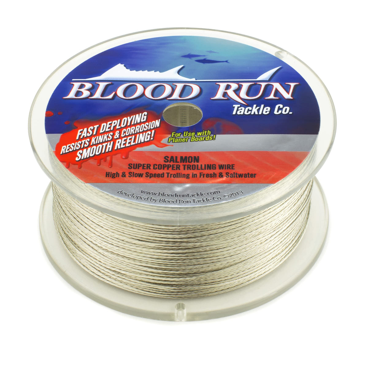 Blood Run copper trolling wire on 300 ft spool for deep water trolling