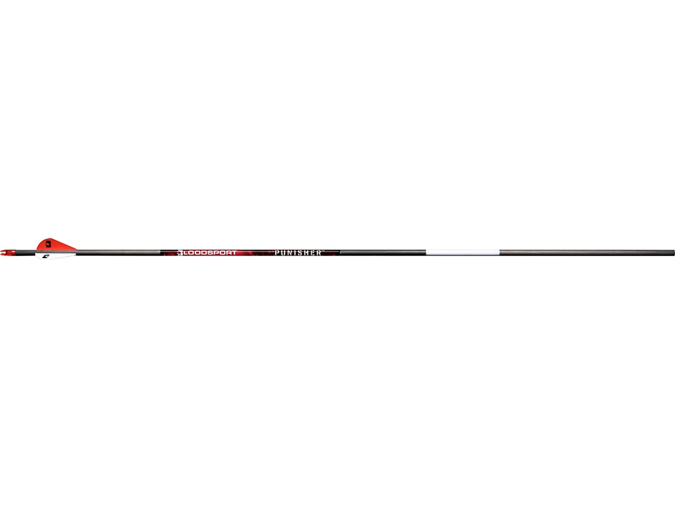 Bloodsport Punisher arrow 31-inch pack showcases precision hunting readiness and durable construction.