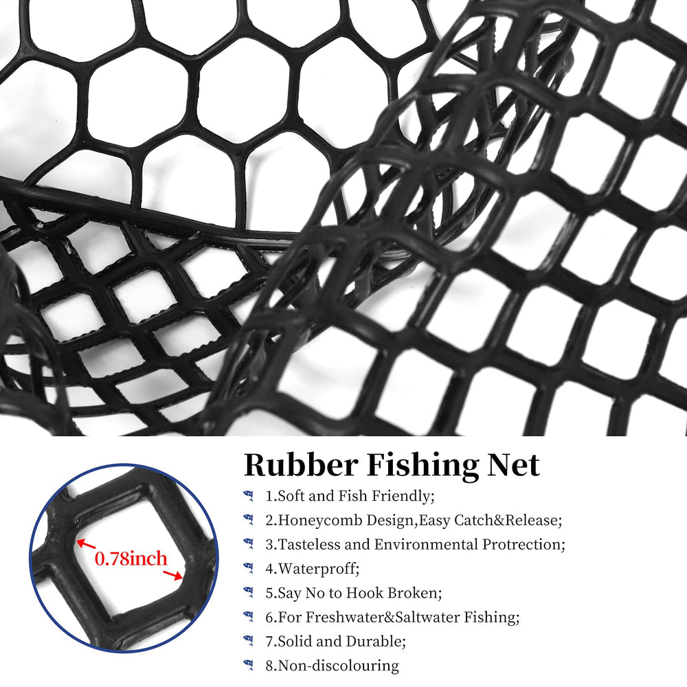 Blue Billow 67-inch net extends reach for kayak or boat fishing.