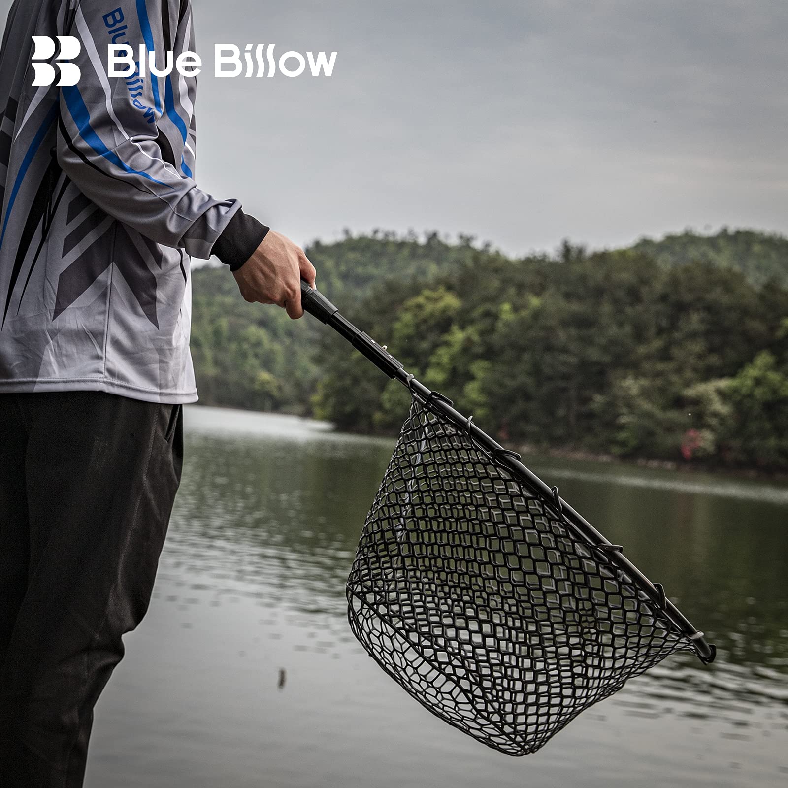 Blue Billow fly-fishing net supports gentle releases and quick recovery.